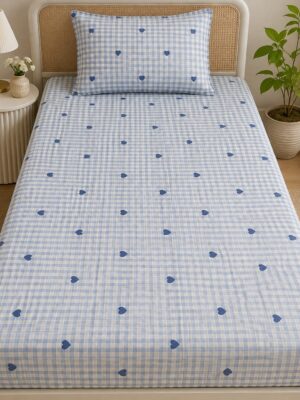 Premium Single Bedsheet with Pillow